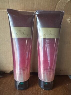 Avon Far Away Body Scrub Gel - Burgundy and Gold